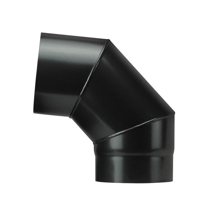 [HSFFWNNO1203] Vitreous enamel elbow 90° 120 mm black matt Save Plus 